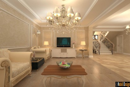 model gresie amenajare living casa clasica.